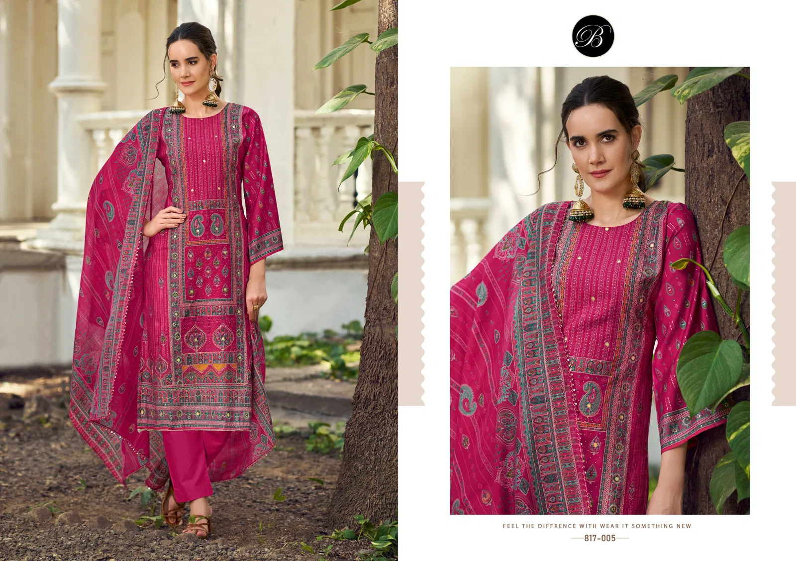 Nusrat Vol 4 By Belliza Modal Viscose Printed Dress Material Wholesalers In India